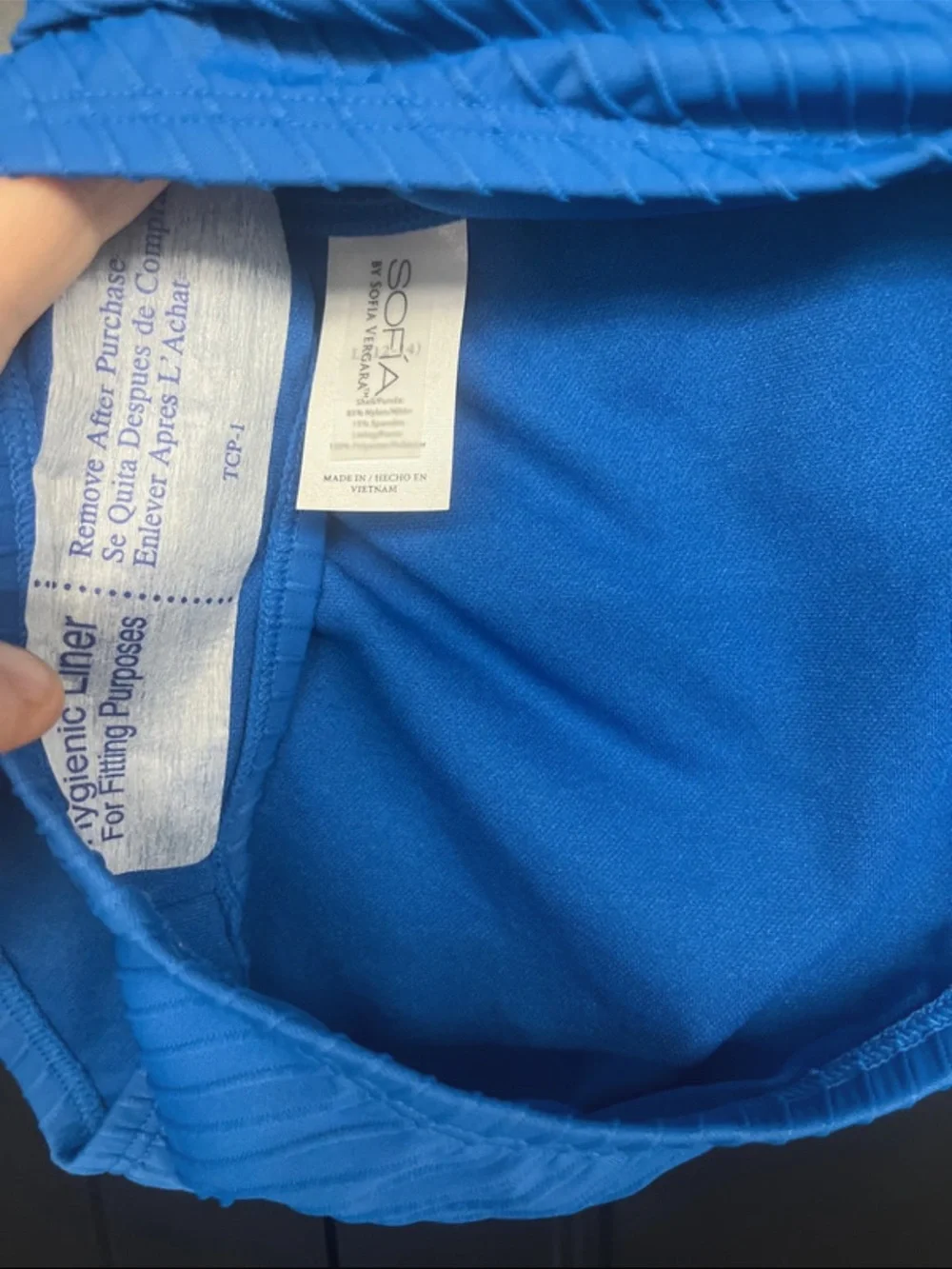 sofia by sofia vergara Electric Blue Ribbed Bikini Bottoms